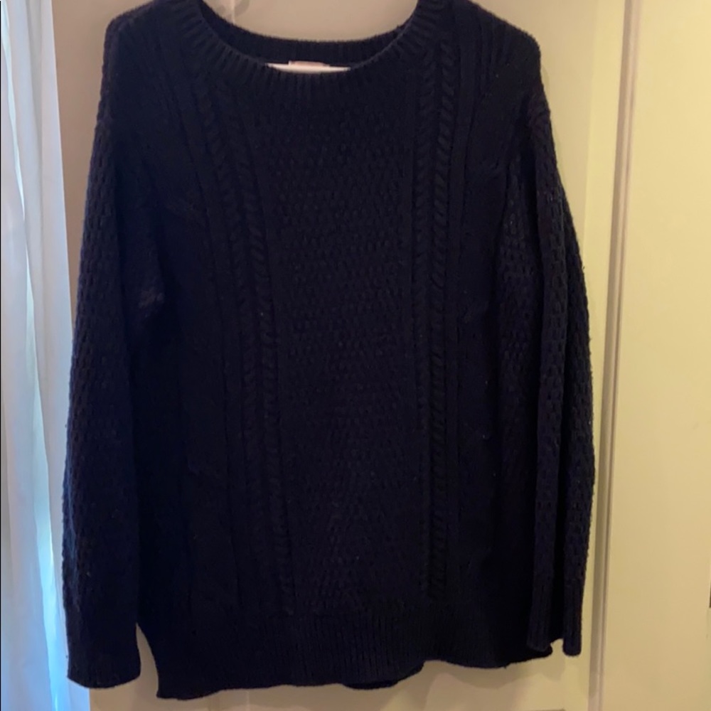 Gap navy cable sweater sz M